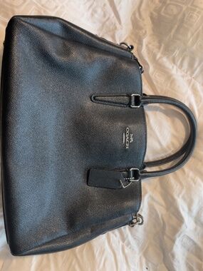 Black Coach purse classic top handle exc. cond